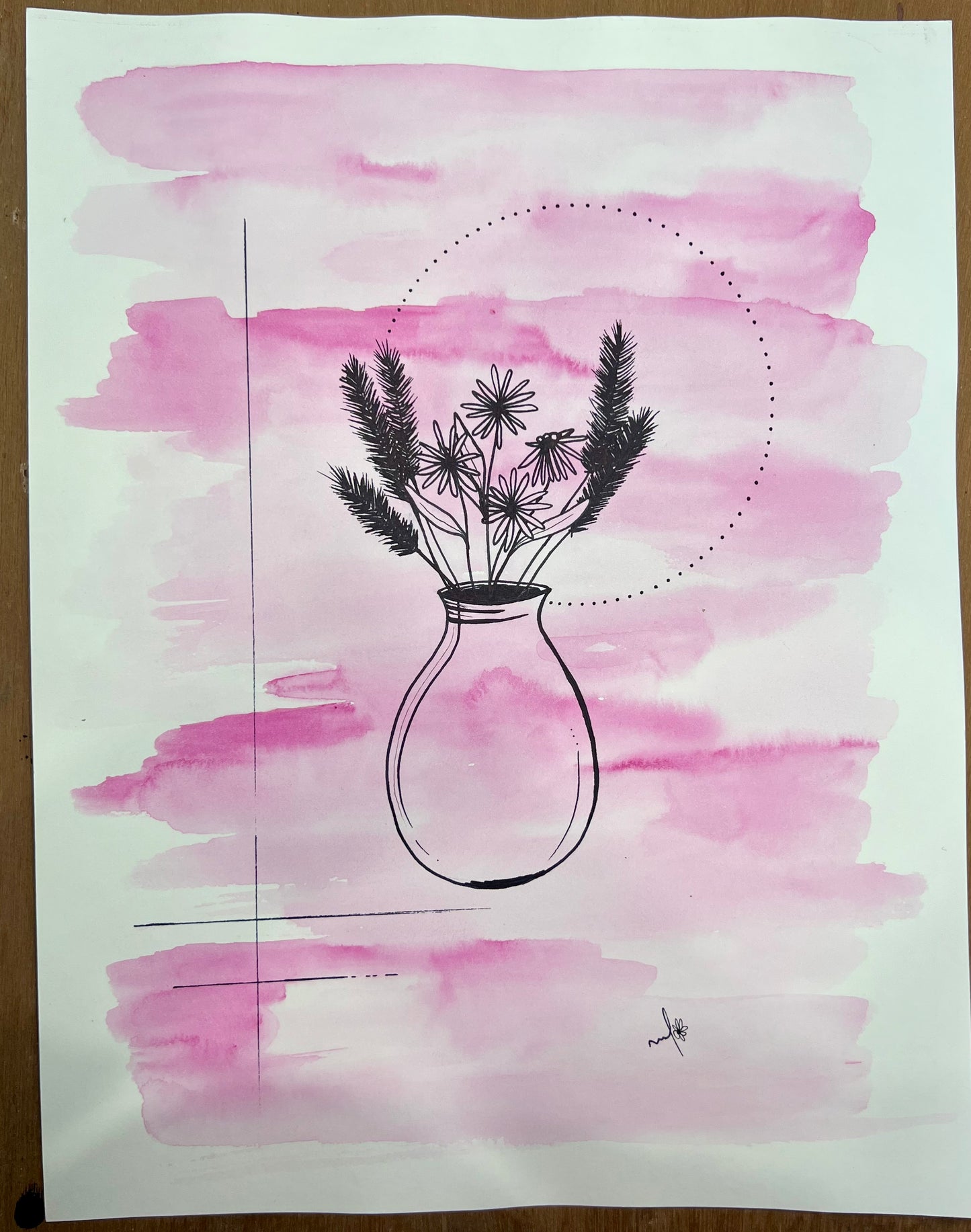 Vase floral 8.5x11