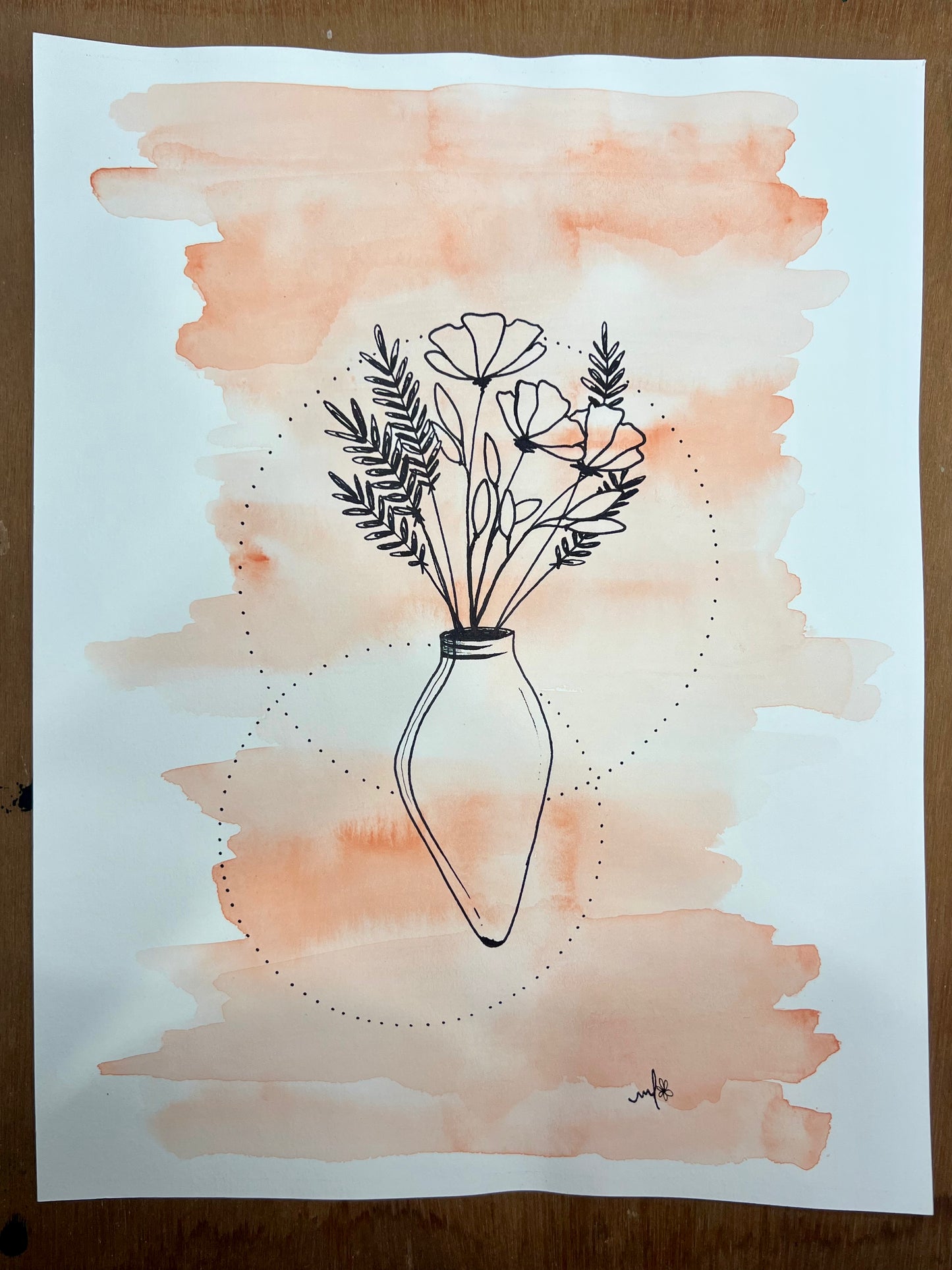 Vase floral 8.5x11